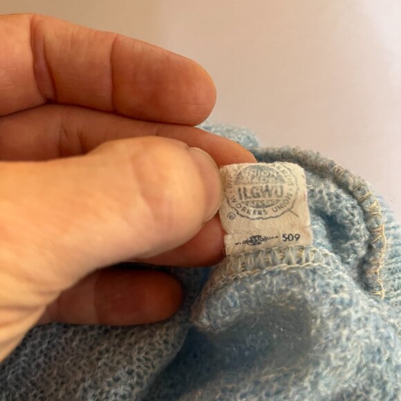 Vintage Rinardo Size S Blue Short Sleeve Sweater Zefkrome - Picture 5 of 9